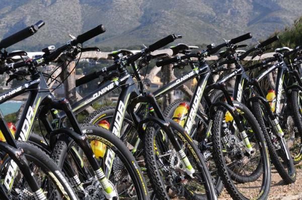 Team bikes awaiting the team riders