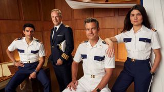 The Doctor Odyssey premiere will have an encore presentation tonight on ABC. Pictured: Sean Teale, Don Johnson, Joshua Jackson and Phillipa Soo in Doctor Odyssey