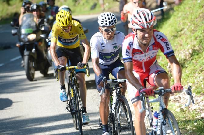 Chris Froome, Nairo Quintana and Joaquim Rodriguez