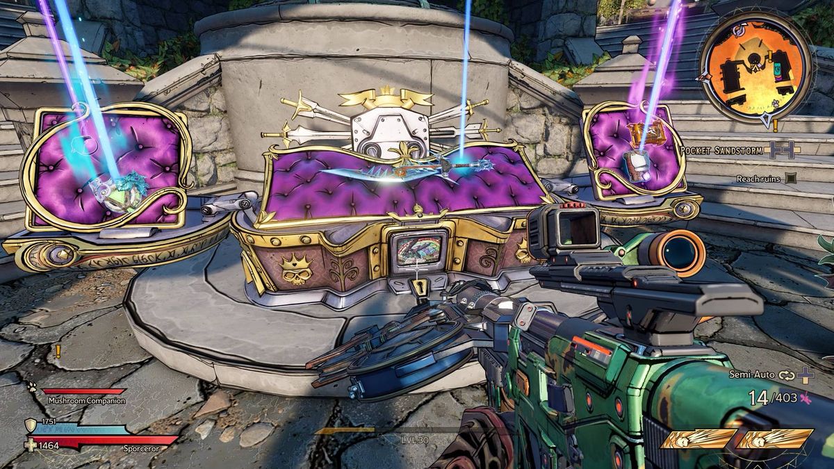 WHEN YOU OPEN THE GOLDEN CHEST IN BORDERLANDS 2, AND YOU HAVE