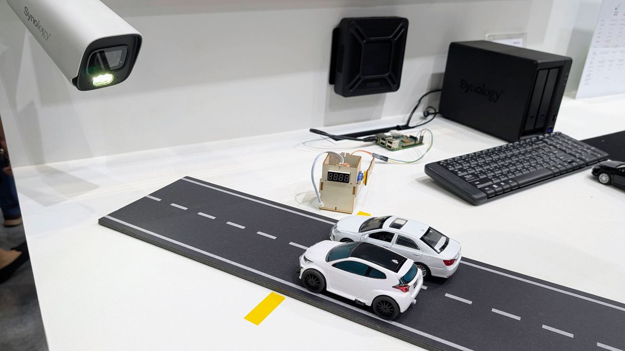 Synology camera car detection demo at Computex 2025