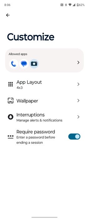 Moto Unplugged customization screen on the Motorola Razr Plus
