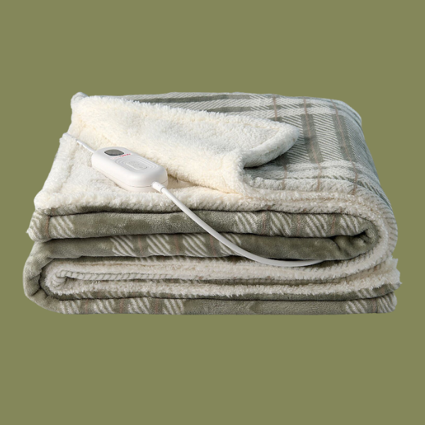 StaySnug, Staysnug Tartan Sherpa Heated Throw