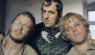 The Brothers Grimm Heath Ledger Peter Stormare Matt Damon brothers in trouble