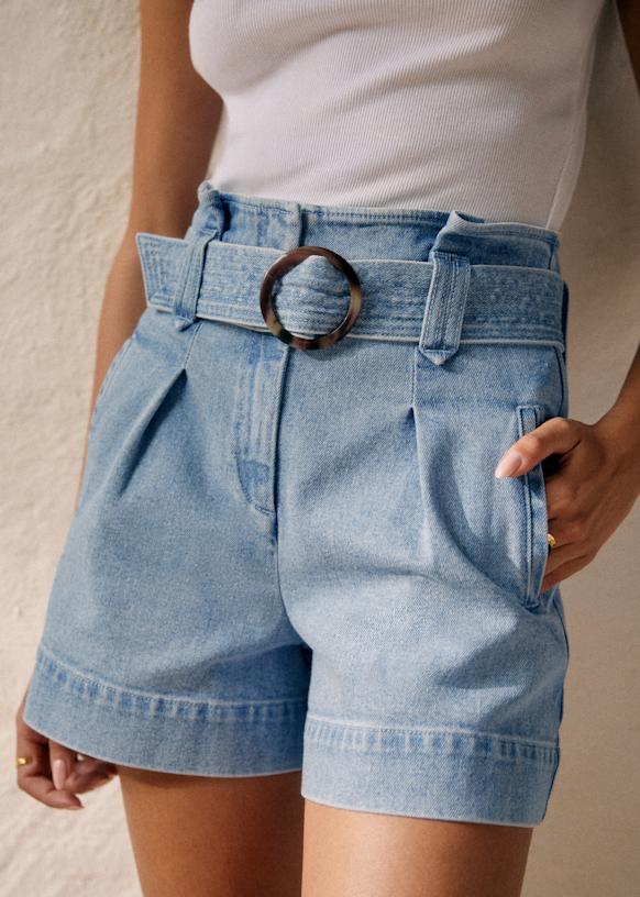 New Rome Shorts - Snow Blue - Organic Cotton - Organic Textile - S&amp;eacute;zane