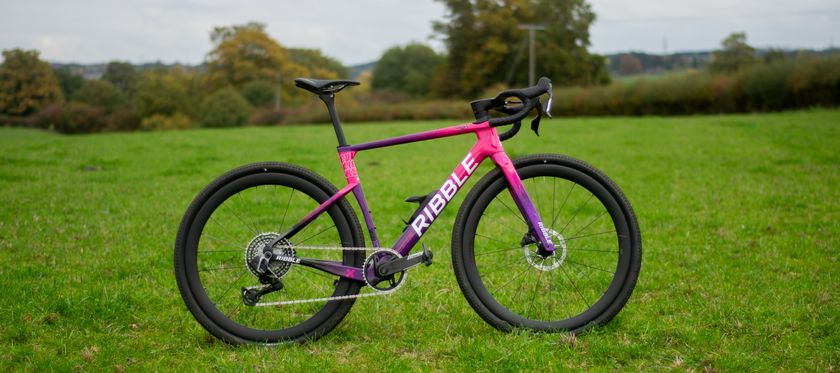 A pink and purple Ribble Ultra Grit 