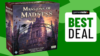 Mansions of Madness box beside a 'best deal' badge, against a green background