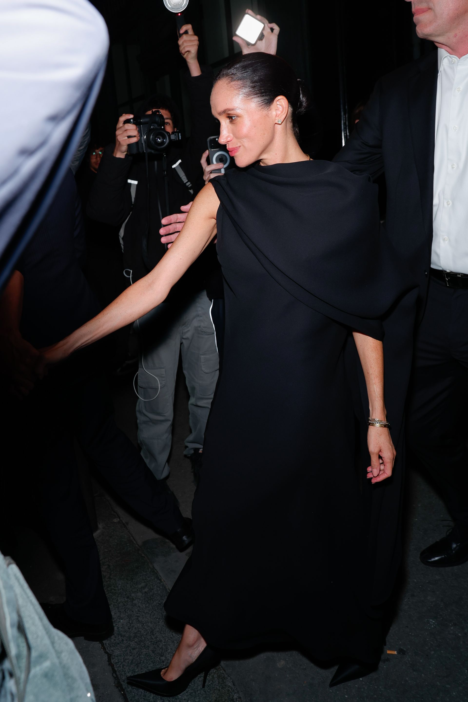 Meghan Markle wearing Balenciaga at Paris fashion week