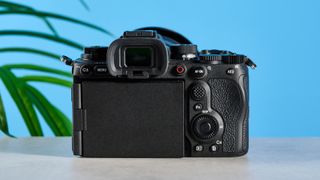 A black Sony A1 II mirrorless camera for sports and wildlife photography