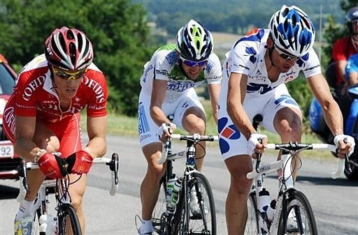 The three Frenchmen working hard in the day's break
