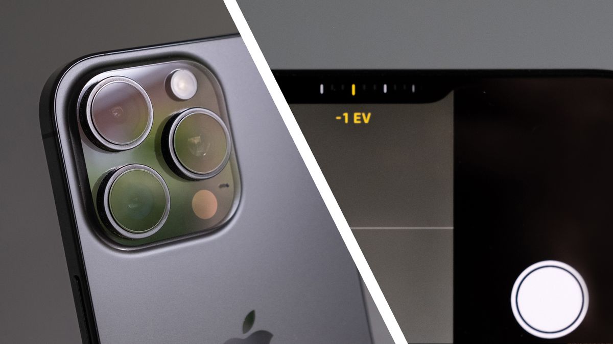 The iPhone 16 Pro next to the iOS 18 camera app