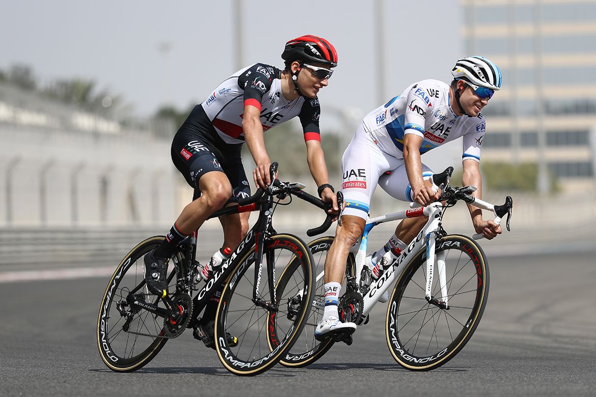 Alexander Kristoff and Matej Mohoric (UAE Team Emirates)