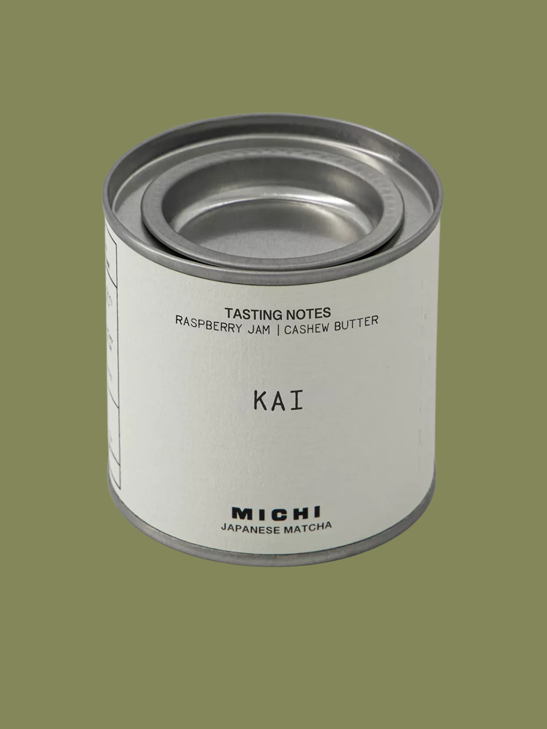 A tin of matcha from Michi