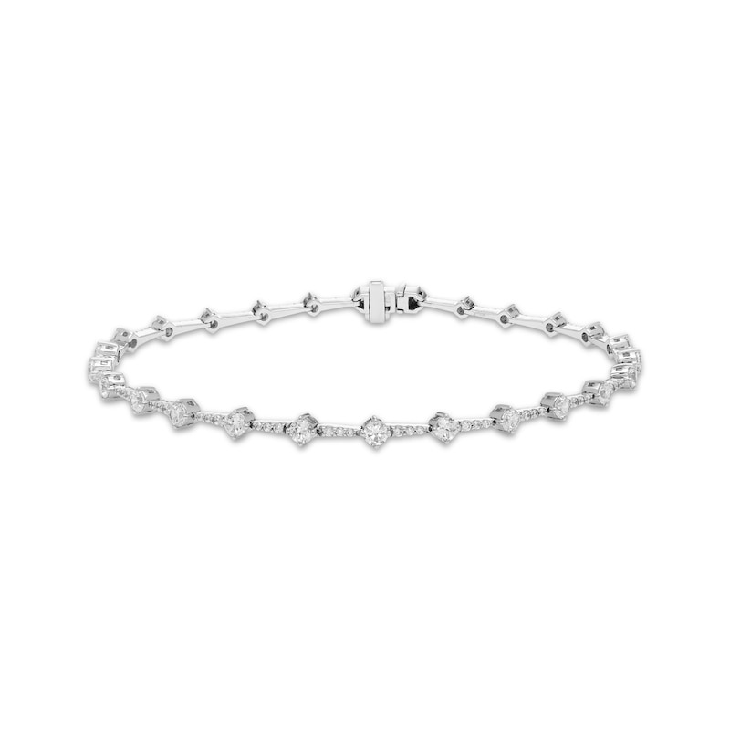 kay, Milestones Diamond Station Bracelet 2 Ct Tw 10k White Gold 7.25&quot;