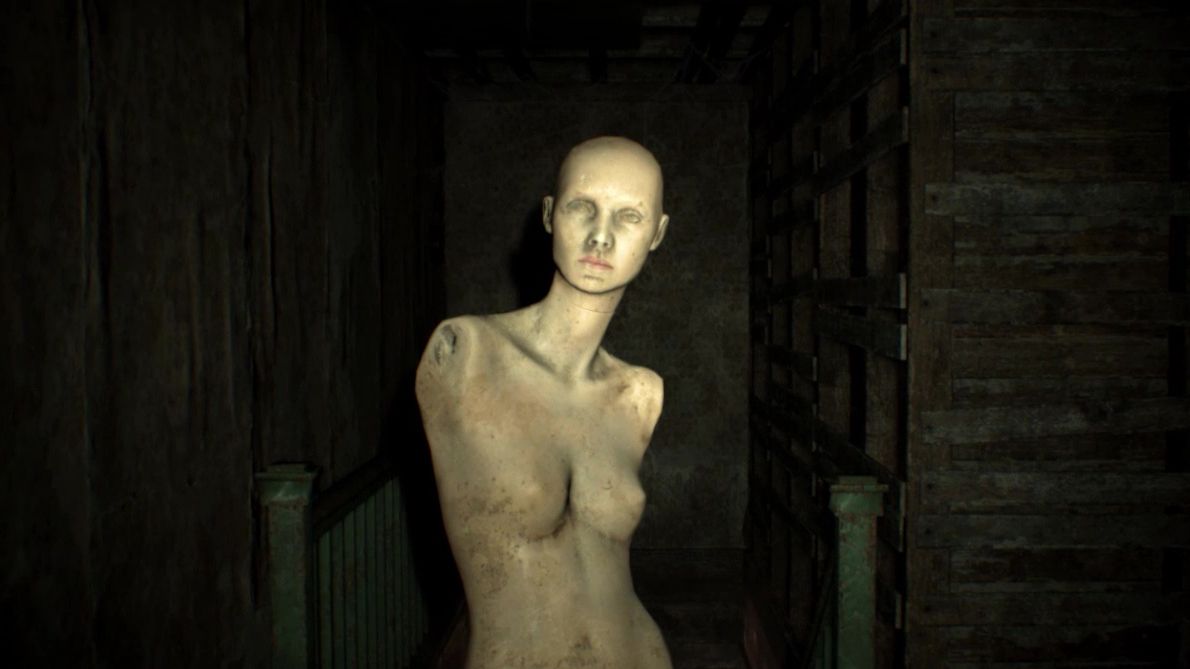 A screenshot of a mannequin from Resident Evil 7.