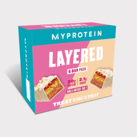 Layered Protein Bar Vanilla Birthday Cake £27.99:Use code IMPACT for 45% off
