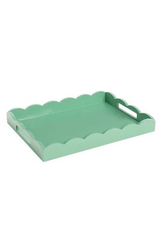 mint coloured scalloped tray