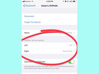 AirPod-specific tap-based controls