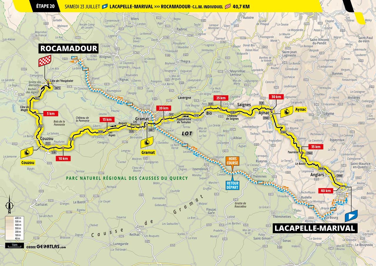 Maps and profiles of the 2022 Tour de France