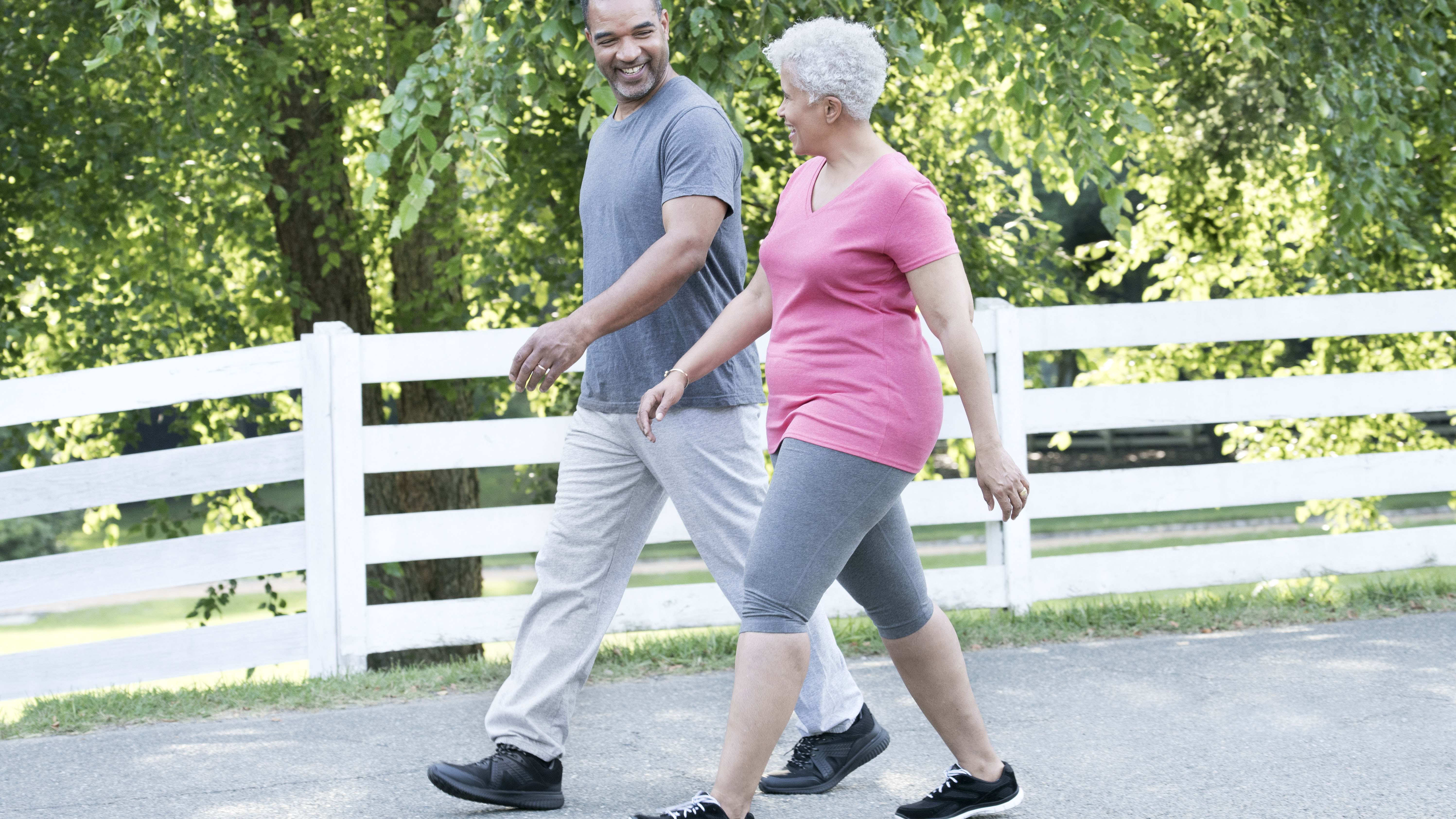 Couple walking in nature