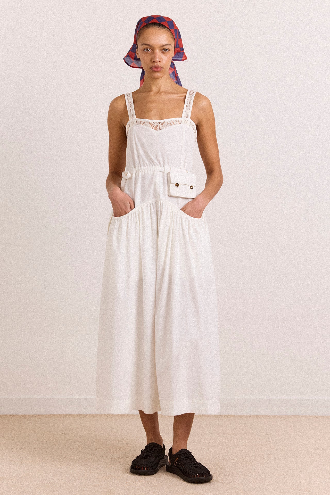 Campbell Midi Dress - White