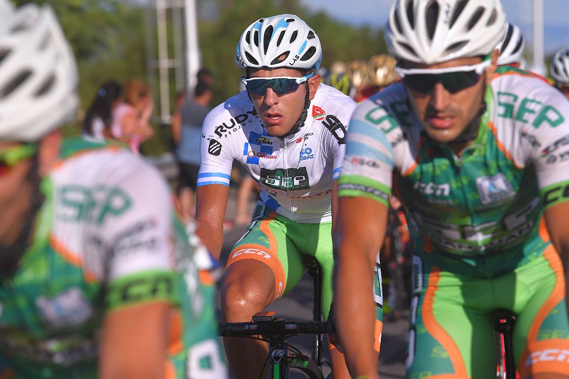 Gonzalo Najar sitting safe in the bunch on the final day