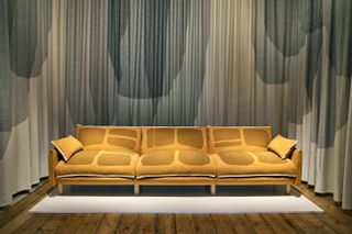 Yellow three-seater sofa by Cozmo
