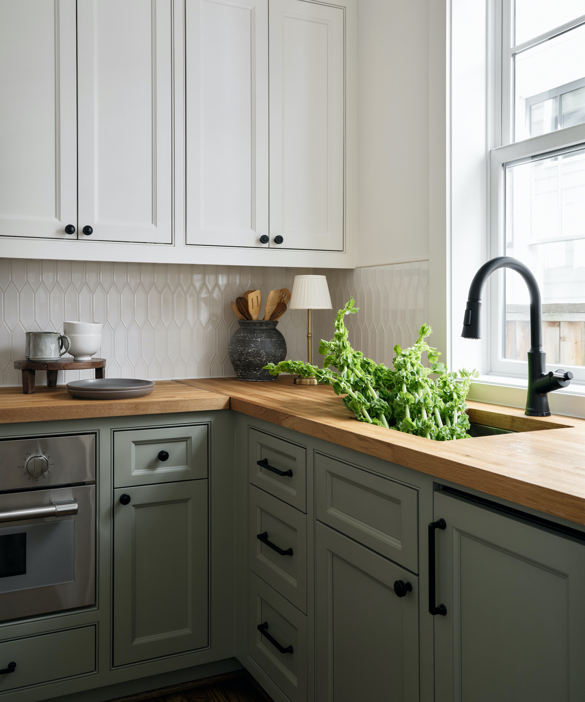 wooden worktop kitchen sink