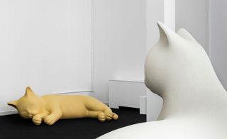Giant cats, part of Pet Therapy installation by Atelier Biagetti for Milan Design Week 2022