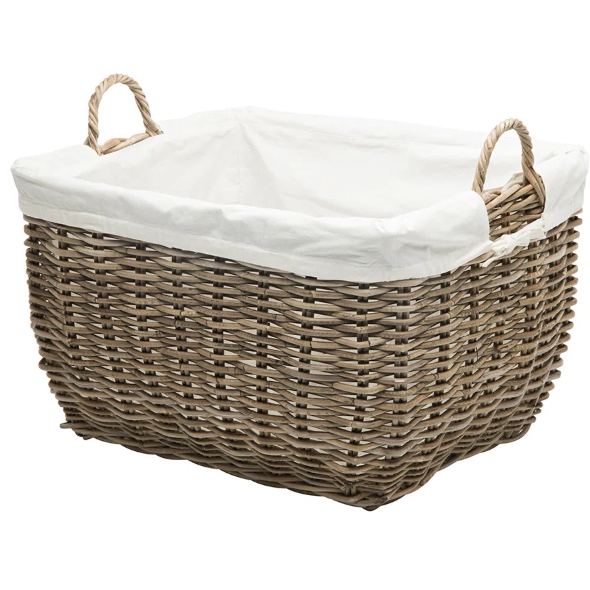 Wicker laundry basket