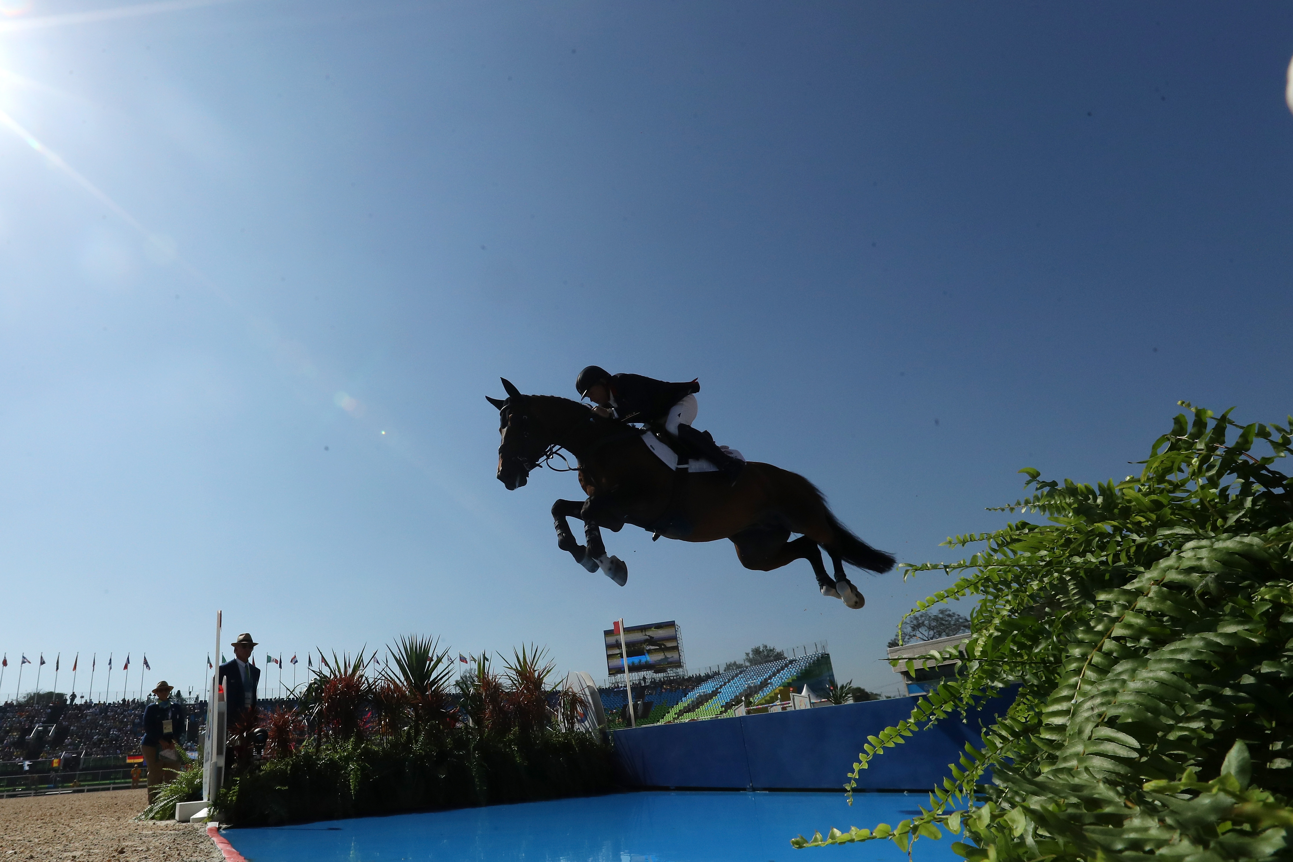 RIO DE JANEIRO, BRAZIL - AUGUST 14: Nick Skelton of Great Britain riding Big Star competes during the Jumping Individual and Team Qualifier on Day 9 of the Rio 2016 Olympic Games at the Olympic Equestrian Centre on August 14, 2016 in Rio de Janeiro, Brazil. (Photo by Christian Petersen/Getty Images)
