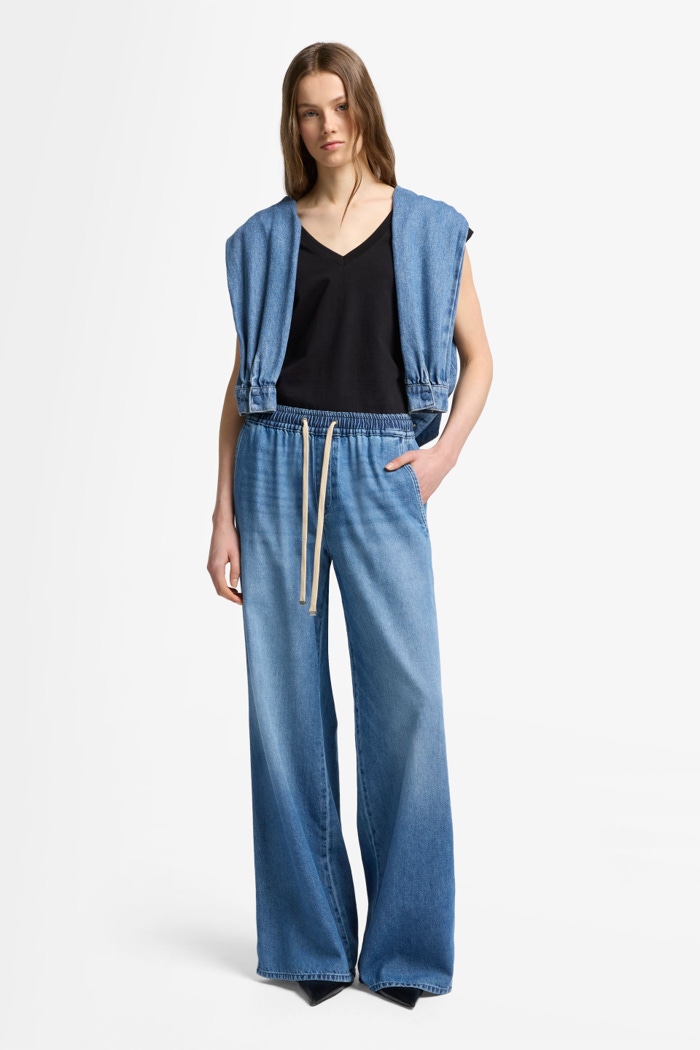 Pull on Wide Leg Weightless Denim Hilo