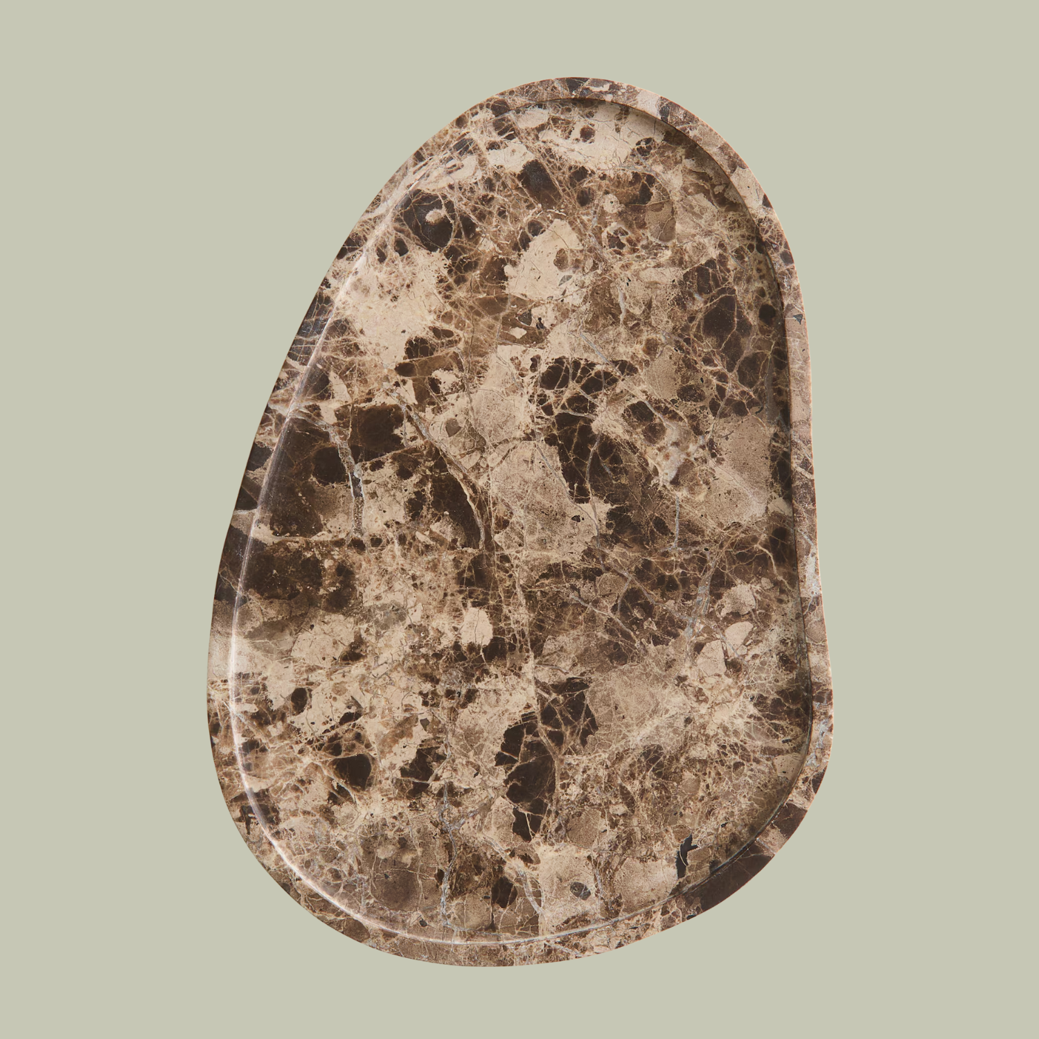 A brown marble tray