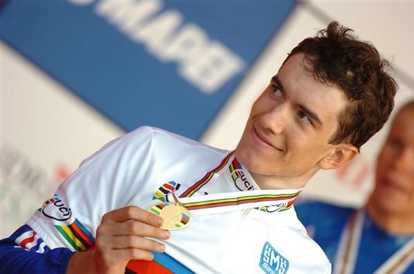 A grin from the Under-23 World Champion.