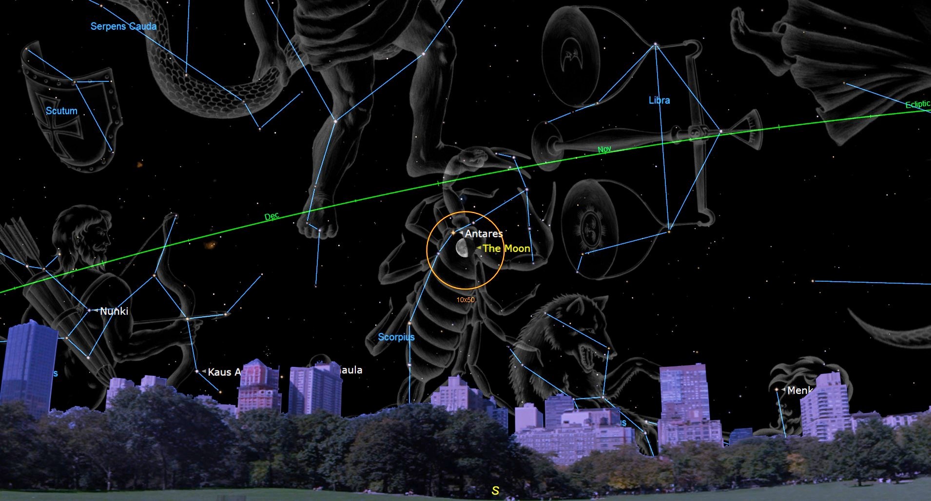 A map of the night sky.