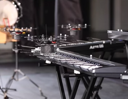 Watch a group of drones play music in this terrifying video