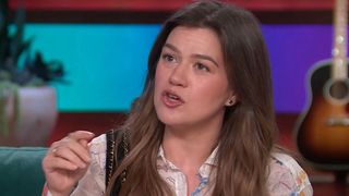Kelly Clarkson is shown on The Kelly Clarkson Show.