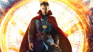 A promotional image of Benedict Cumberbatch as the Sorcerer Supreme in 2016's Doctor Strange