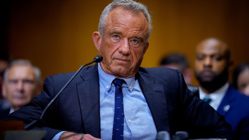a photo of Robert F Kennedy Jr. sitting at a Senate hearing