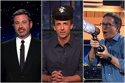 Late night comedians discuss comedy without Trump