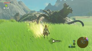 Link at the location of th Image clue for the Kakariko Village / Ash Swamp Breath of the Wild Captured Memories collectible