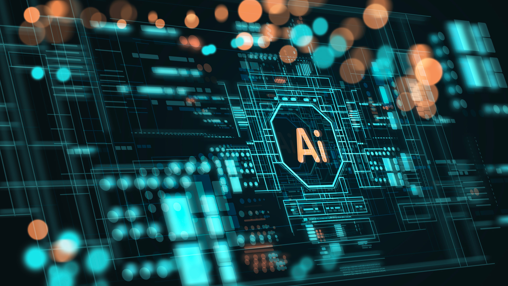 A depiction of AI software 