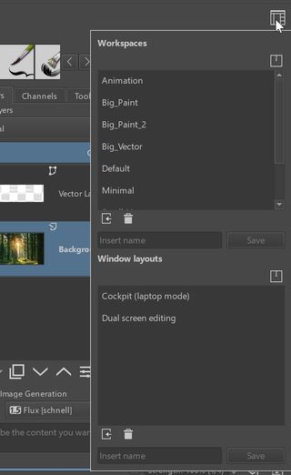 Krita 5.2.6 review; Krita Workspaces