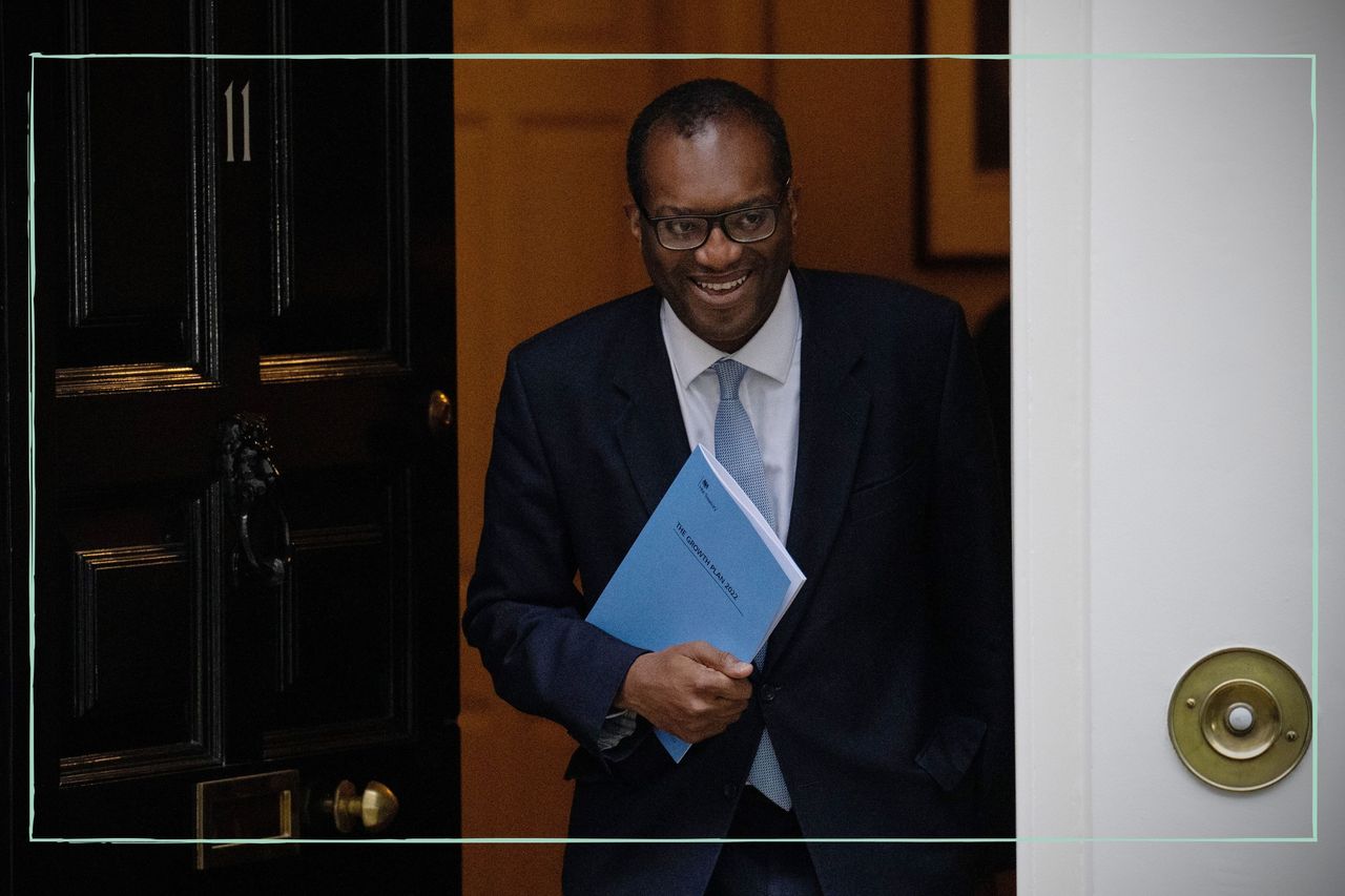 Chancellor Kwasi Kwarteng leaving number 11 Downing Street