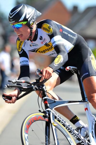 Dominique Cornu (Topsport Vlaanderen) took third in the prologue at Tour of Belgium