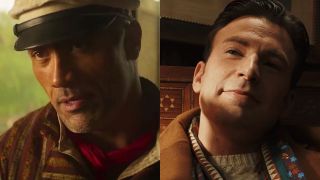 Fwayne Johnson in Jungle Cruise and Chris Evans in Knives Out