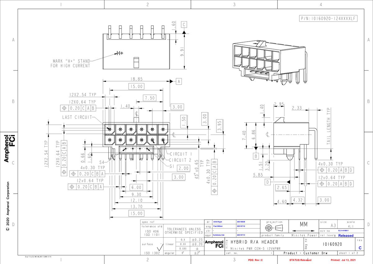 Minitek Pwr CEM-5 PCIe Connector System