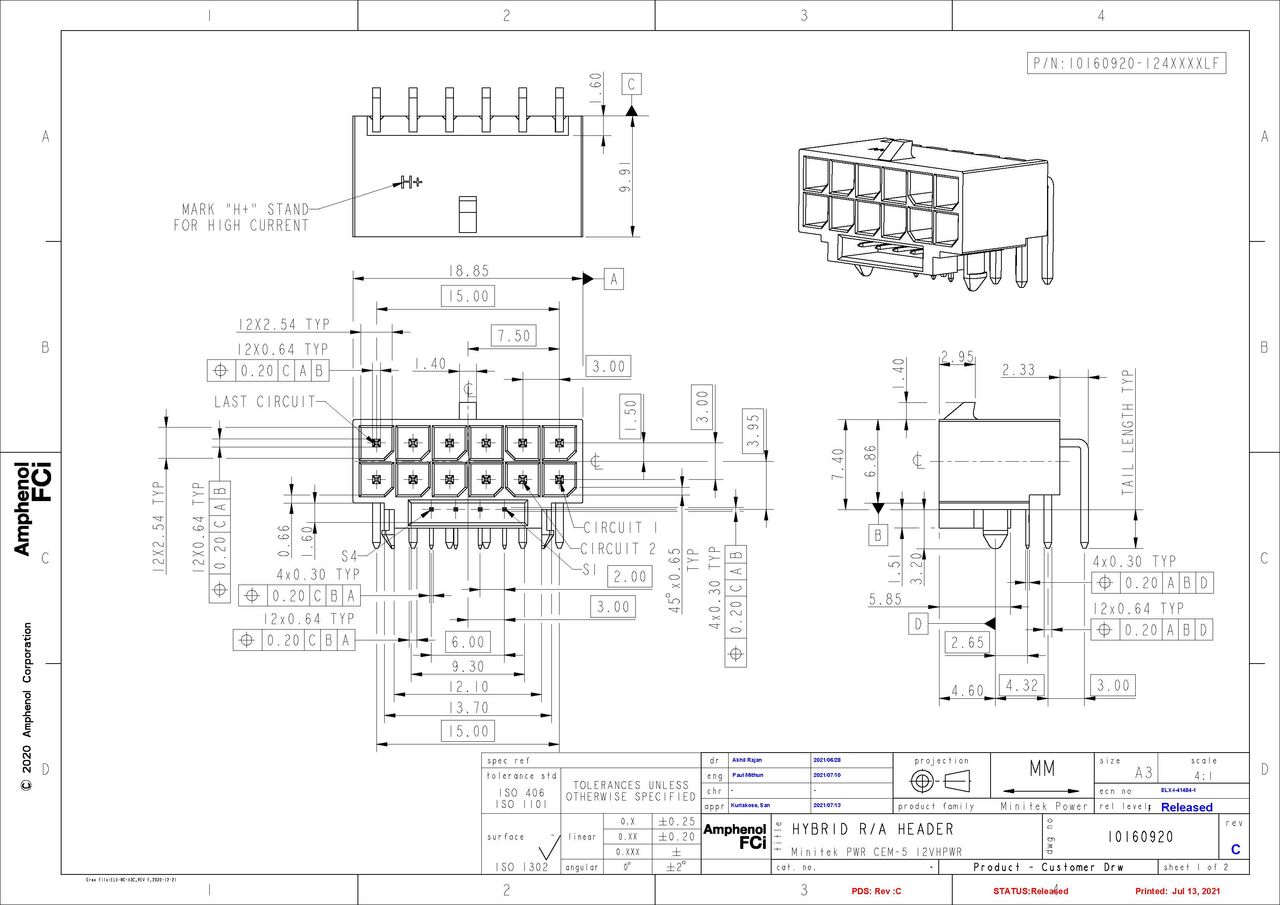 Minitek Pwr CEM-5 PCIe Connector System