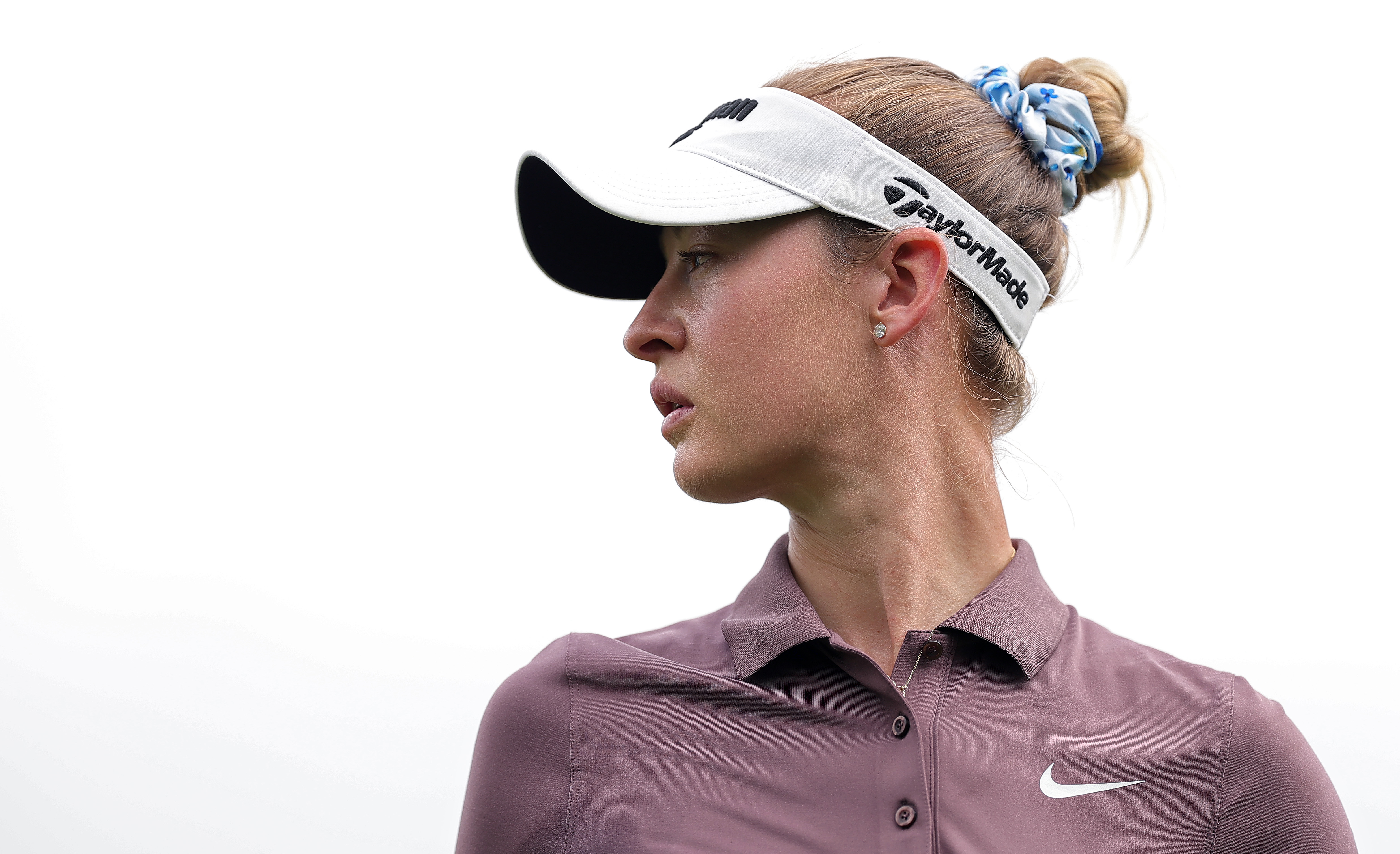 Nelly Korda looks on from the seventh green during the second round of The Chevron Championship