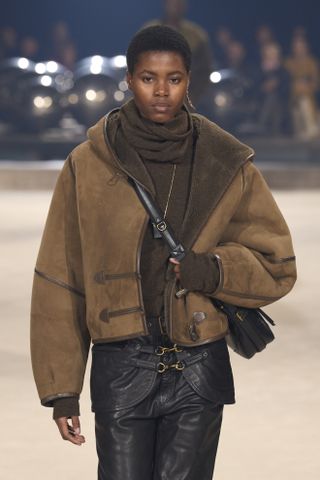 Model on the Isabel Marant fall/winter 2024 runway.